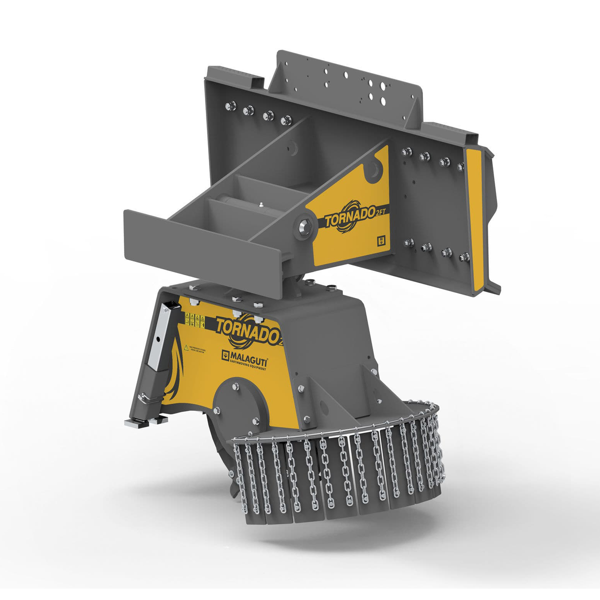 Excavator stump grinder / hydraulic drive